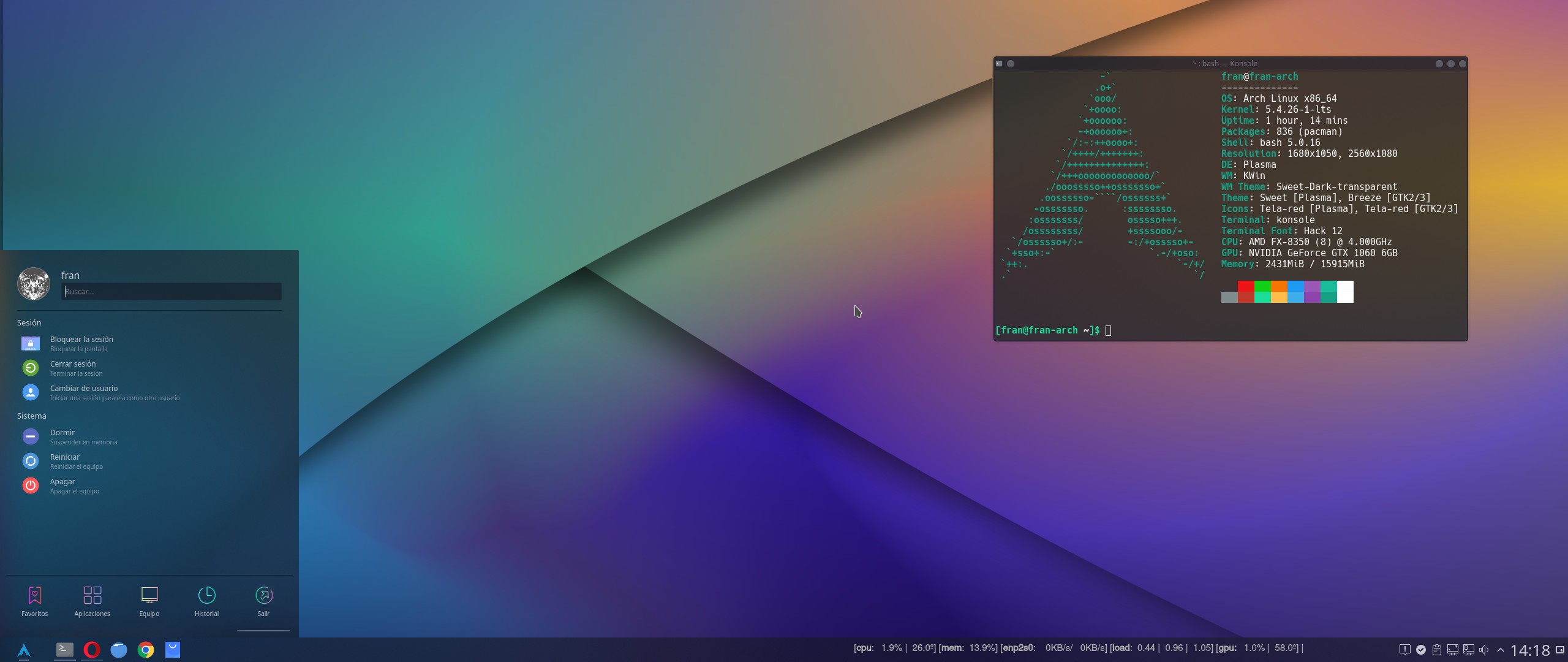 Instalar Arch linux con kde plasma en 2020